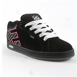 etnies Ladies Fader Skate Shoes - Black/Grey/Black