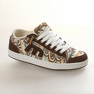 Lopro-Baller Ladies Skate Shoes - Brown/White