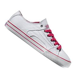 etnies Ladies RSS Canvas Shoes - White/Hot Pink