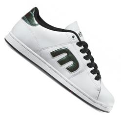 Ladies Santiago Skate Shoes-White/Green/Blk