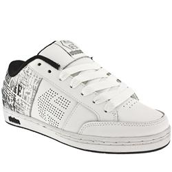Male Etnies Alpha Leather Upper in White and Black