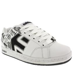 Male Etnies Cinch Leather Upper in White and Black