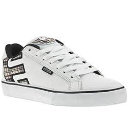 Male Etnies Fader Vulc Leather Upper in White