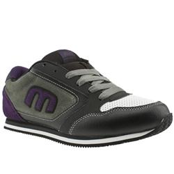 Male Etnies Lo Cut 2.5 Leather Upper in Black and Purple