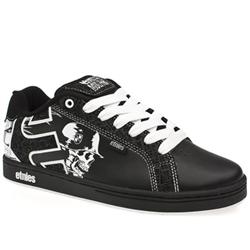 Male Fader Metal Mulisha Leather Upper in Black and White, White & Black, White and Black