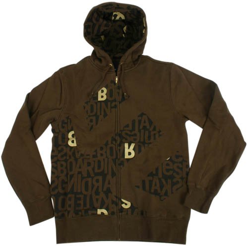 Mens Etnies Big E F/zip Hoody Chocolate 246