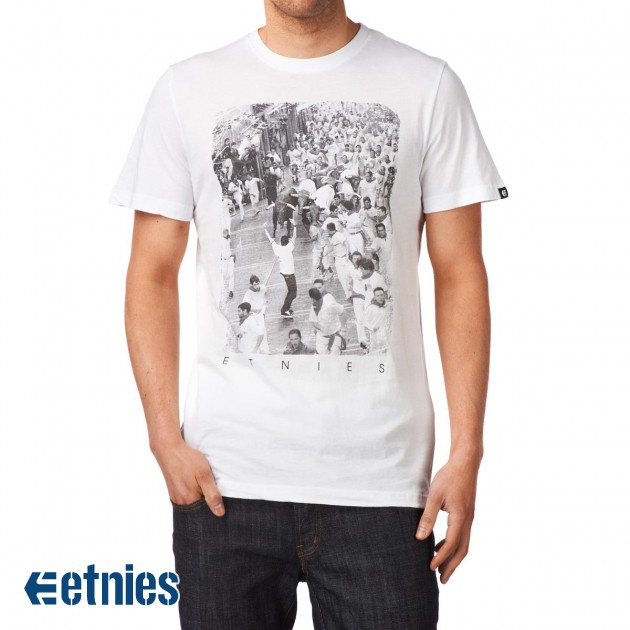 Mens Etnies Run T-Shirt - White