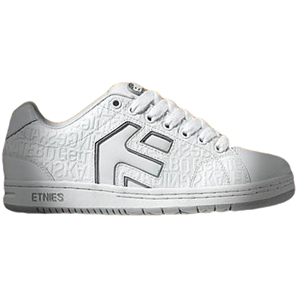 Etnies Mens Mens Etnies Cinch Shoe. White White Lt Grey