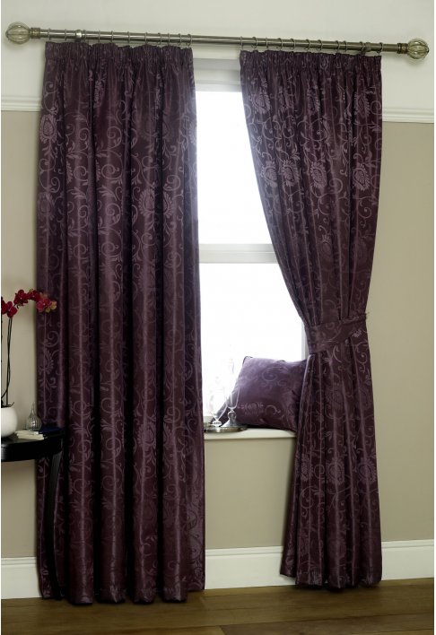 ETON Plum Lined Curtains