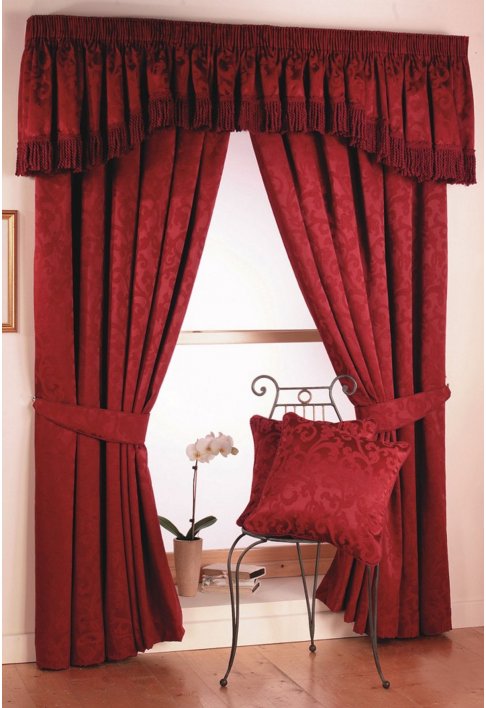 Red Lined Curtains