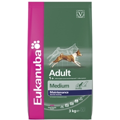 Eukanuba Medium Breed Adult Complete Dog Food with Chicken 15kg   3kg Extra Free