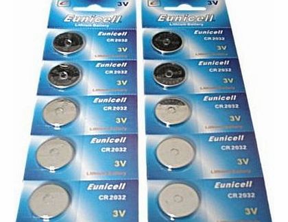 Eunicell 20 X CR2032 DL2032 5004LC CR 2032 Lithium Battery Car Key Fob Cells