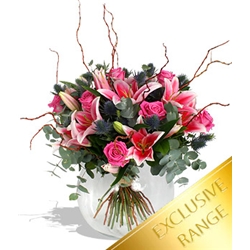 Euroffice Pink Lilies and Roses