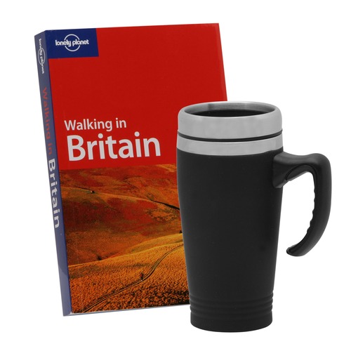 Eurohike Thermal Mug and Lonely Planet Walking in Britain Guide Book