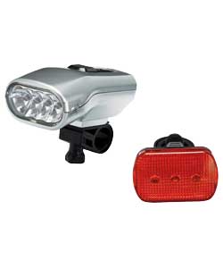 Eurolight Rechargeable 4 LED Front and Rear Bike