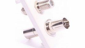 Euronetwork Satellite and TV Euro Module. F-Type Plug and Play No soldering. White Modular Clip In. 25mmx 50mm