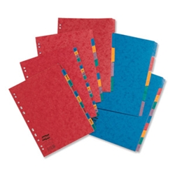 10 Part Set Assorted Subject Dividers