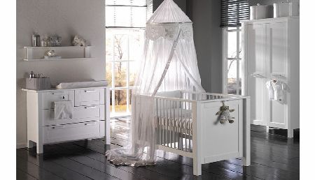 Europe Baby Como White Cot Bed Room Set