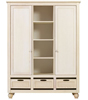 Europe Baby Havanna Large 3 Drawer Wardrobe White
