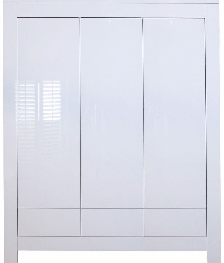 Europe Baby Somero Glossy White 3 Door Wardrobe