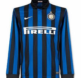 European Teams Sale Nike 2011-12 Inter Milan Home Long Sleeve Shirt