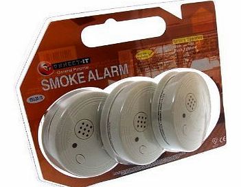 Eurosinic EUROSONIC Pack Of 3 Smoke/Fire Alarm With Batteries Eurosonic Branded Uk Product