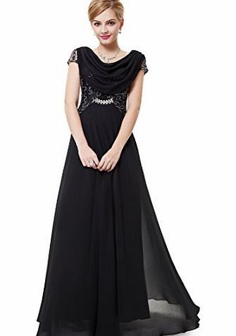 Ever-Pretty Ever Pretty Womens Long Formal Wedding Guest Dress 12 UK Black