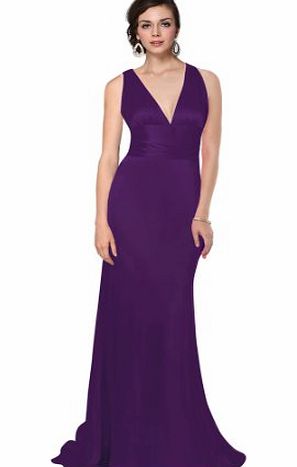 Ever-Pretty HE09008PP12, Purple, 12UK, Ever Pretty Wedding Long Dresses For Ladies 09008
