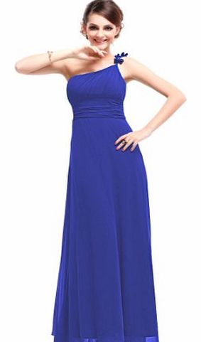 HE09596SB14,Sapphire Blue,14UK, Ever Pretty Sleeveless Formal Dress 09596