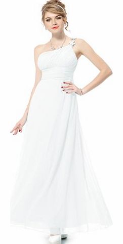 HE09596WH08,White,8UK, Ever Pretty Evening Party Formal Dress For Girls 09596