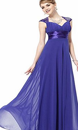 Ever-Pretty HE09672SB12, Sapphire Blue, 12UK, Ever Pretty Evening Dress UK Plus Size 09672