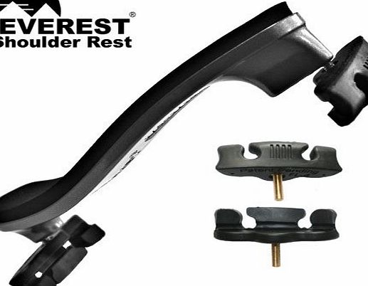 Everest Violin Shoulder Rest - Standard Black 1/4 Size