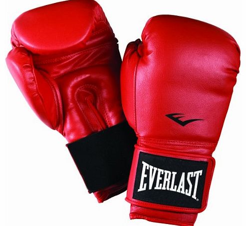 Leather Boxing Gloves - 18 oz, Red
