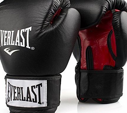 Everlast Mens PU Rodney Boxing Glove - Black/Red, 14 oz