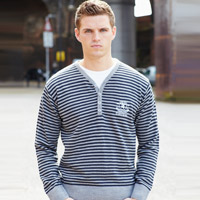 Everton Button Neck Knit jumper - Grey Marl/Dark