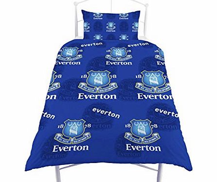 OFFICIAL EVERTON FC SINGLE DUVET SET QUILT COVER BEDDING SINGLE DUVET AND PILLOWCASE (TSOS1)