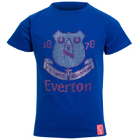 Rhinestone T-Shirt - Everton Blue - Girls.