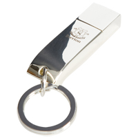 Silver Plated 1GB USB Memory Stick.