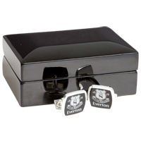 everton Silver Plated Enamel Cufflinks.