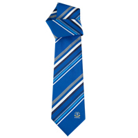 Stripe Tie - Blue/Platinum.