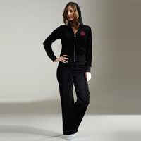 Everton Velour Tracksuit - Black - Womens.