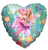 Helium Filled Foil Balloon 18" Heart Shape - Barbie Fairytopia