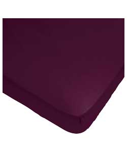 Everyday Cassis Percale Fitted Sheet - Kingsize