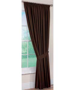 Everyday Lined Chocolate Pencil Pleat Curtains
