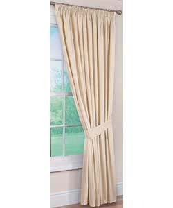 Everyday Lined Ivory Pencil Pleat Curtains - 46