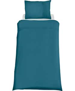 Everyday Percale Peacock Duvet Cover Set - Single