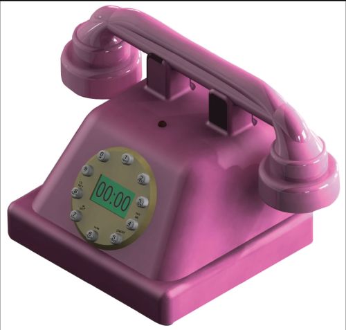everythingplay Pink Telephone Alarm Clock