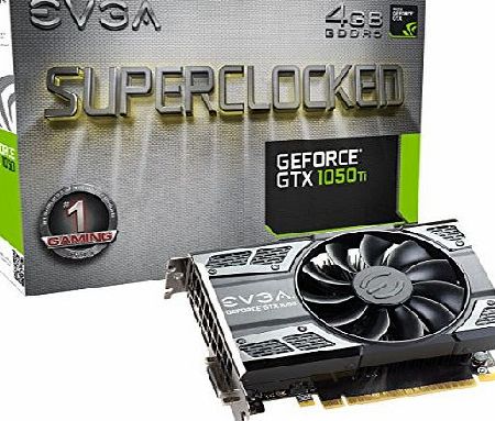 EVGA NVIDIA GeForce GTX 1050 Ti SC (Superclock) GAMING 4 GB GDDR5 128 bit Memory HDMI/DP/DVI PCI Express 3 Graphics Card - Black