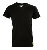 Evisu Black V-Neck T-Shirt