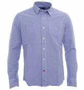 Blue Gingham Check Long Sleeve Shirt